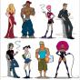 Naughty America Character Designs